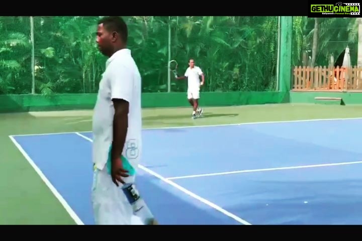 Sushant Singh Rajput Instagram - Sweating a way back to the court. #sandeep #floyd