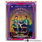 Swara Bhaskar Instagram - Cannot wait for the next of my amazzzing #NilBatteySannata director @ashwinyiyertiwari DOP @gavemicuary and of ofcourse written by ace of ace @niteshtiwari22 #BareillyKiBarfi in theatres 18th August!!! Got superhit written ALL OVER it!!!!!!! Go Ashwiny ❤️❤️👏🏾👏🏾👏🏾👏🏾