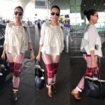 Swara Bhaskar Instagram - Crazzzyyyyyy travels!!!! Flash trip to #Delhi for #jagranfilmfestival in top by @indigene2011 , Trousers by @amrichdesigns and @clarksshoes brogues.. Styled by anytime problem-solver and ace person in general @rupacj Is this the famed 'airport look' ??? 😹😹😹 #checkstyle #airportfashion #Bollywood Terminal 2, Mumbai International Airport