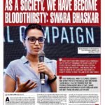 Swara Bhaskar Instagram – Sadly true!! Join the National Campaign Against Mob Lynching.. #stopmoblynching