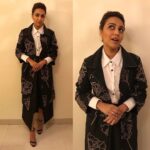 Swara Bhaskar Instagram – Dressed for #NYC but heading to Dadar! 
In @munkeeseemunkeedoo Styled by @dibzoo ❤️ #trenchcoatmafia