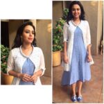Swara Bhaskar Instagram - Lovin' this look! Off to an interview with #ndtv #spotlight in @pinnacle_shrutisancheti outfit jewellery by @anitadongre #and with @fizzygoblet shoes .. Styled @rupacj HMU: @saracapela ❤