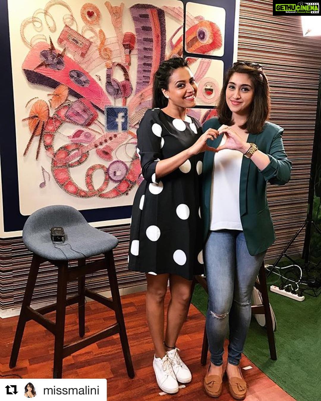 Swara Bhaskar Instagram - Today! #Repost @missmalini with @repostapp ・・・ @divssrao caught up with @reallyswara and the two had a ridiculous amount of fun! They spoke about #AnarkaliOfArrah and played a hilarious round of #WouldYouRather and you have to watch it to believe it! If you missed watching them LIVE, head to our Facebook page to catch it all :)