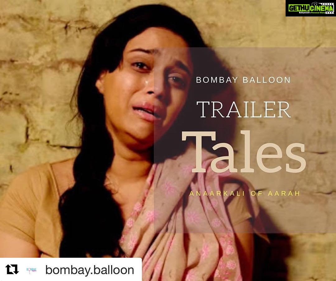 Swara Bhaskar Instagram - #Repost @bombay.balloon with @repostapp ・・・ We saw #SwaraBhaskar last in #NilBatteySannata in a very powerful role. This year, she is back with #AnaarkaliOfAarah and we just saw the trailer and by the looks of it, she seems to be presenting every nuance of her character with utmost perfection! Not only her performance, but that of #PankajTripathi also seems to be very promising. The story goes like: Anaarkali is the local singer and dancer and is the best in the business in Aarah, but all hell breaks loose when she offends a powerful politician and then follows a battle between her and the system. We sure are very excited to watch this film!