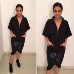 Swara Bhaskar Instagram - In @babitamalkani dress and @urbanoutfitters boots for #dangal screening.. Styled by @dibzoo #lastnightvibes