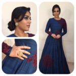 Swara Bhaskar Instagram - Dengue free and back to work!!!! :) Shooting for #Doordarshan #rangoli in my fave @svacouture Earrings by - @gbtbetrue (Ghanasingh Be True) Ring -@shubhashini.ornamentals styled by the ever sweet @rupacj ❤️❤️❤️