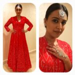 Swara Bhaskar Instagram – #redcarpet look decoded! @abujanisandeepkhosla Anaarkali with @amrapalijewels maang Tika and haath Phool and @quirksmithjewelry earcuff .. Super job @rupacj #Morocco loved it ❤️💃🏿👏🏾