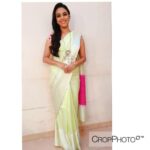 Swara Bhaskar Instagram - Positively in L❤️OVE with this lovely florescent lime coloured sari from @reshabymedhavini with Statement Jewelry from @amrapalijewels for #Diwali special episode of #Rangoli #doordarshan styled by @rupacj with Make up: Bhaskar Chaurasia and hair: Rupali Dhumal ❤️❤️❤️