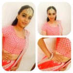 Swara Bhaskar Instagram – And another traditional turn for #Navratri special episode of #doordarshan #Rangoli In @madsamtinzin lehenga choli with  my fave @amrapalijewels maang-Tika and also my fave @anmoljewellers kadaa .. Styled by the ever adjusting and encouraging amazing @rupacj ❤️