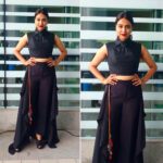 Swara Bhaskar Instagram - One more throwback!! In @riminayak & @aldo_shoes .. Ok I admit! Uncomfortable but whatever.. #gameface :) Styled by @aeshy with @dibzoo ❤️❤️❤️ #bollywood meets #fashion #promotions #nilbatteysannata
