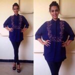 Swara Bhaskar Instagram - Throwbackkkkkk! #NilBatteySannata promotions in @ilkbysgva top, @asos leather jeggings & @zara shoes.. Styled by @aeshy with @dibzoo the stylish!! :) 😻😻😻 #fashion meets #bollywood #promotions #gameface