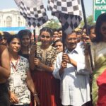 Swara Bhaskar Instagram - Flagging off @navbharattimes #NBT #bikerally #Delhi with Chief Minister of Delhi #arvindkejriwal #womenpower #gogirls #bollywoodmeetspolitics #Bollywood