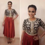 Swara Bhaskar Instagram – In @masalaofficial crop and @ridhiaroraofficial skirt and @shillpapuriidesignerjewellery for @navbharattimes #bikerally #Delhi styled by @aeshy @dibzoo