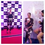 Swara Bhaskar Instagram – Black Floral suit #custommade #merclabel styled by @aeshy at the #middayparty Congrats #Jagran group for #touching100millionhearts