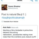 Swara Bhaskar Instagram - Uh oh! Looks like I made Bauji angry! :) #bauji #baujikesanskaar #baujidontlikegirlstalkingtoomuch #patriotism ?