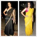 Swara Bhaskar Instagram - So this is my badly-draped- sari-phase! :) And my my-own-hair phase! :) #befikrstyle #bollywoodparty #Bollywood #actor