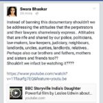 Swara Bhaskar Instagram - I have a question!!! #ask #askourselves #nirbhaya #nirbhayadocumentary #indiasdaughter #indiansociety #india #bbc #bbcstoryville