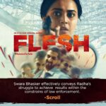 Swara Bhaskar Instagram - Overwhelmed with all the positive reviews for our show #Flesh and the love showered on my character! Truly grateful. Thank you so much @scroll_in @peeping.moon
