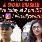 Swara Bhaskar Instagram - Swati Maliwal @swati_maliwal is the youngest Chairperson of the Delhi State Commission for Women and has rescued hundreds of trafficking victims and her efforts have in the last 3 years led to the prosecution of 55,000 cases .. She is a real life super person. Listen to this inspiring chat about the work she does and the reality of human trafficking! @erosnow