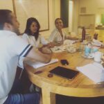 Swara Bhaskar Instagram – Very first table read for #flesh 
@dontpanic79 was holding forth already! @vidyamalavade @erosnow #bts #fleshwebseries