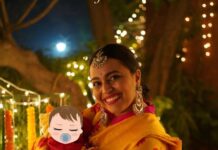 Swara Bhaskar Instagram - Love and light came home this year.. Junaili’s first Diwali! 💛✨ Pic: @joshography23 Delhi