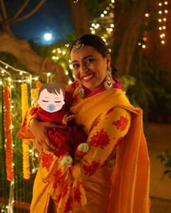 Swara Bhaskar Instagram - Love and light came home this year.. Junaili’s first Diwali! 💛✨ Pic: @joshography23 Delhi