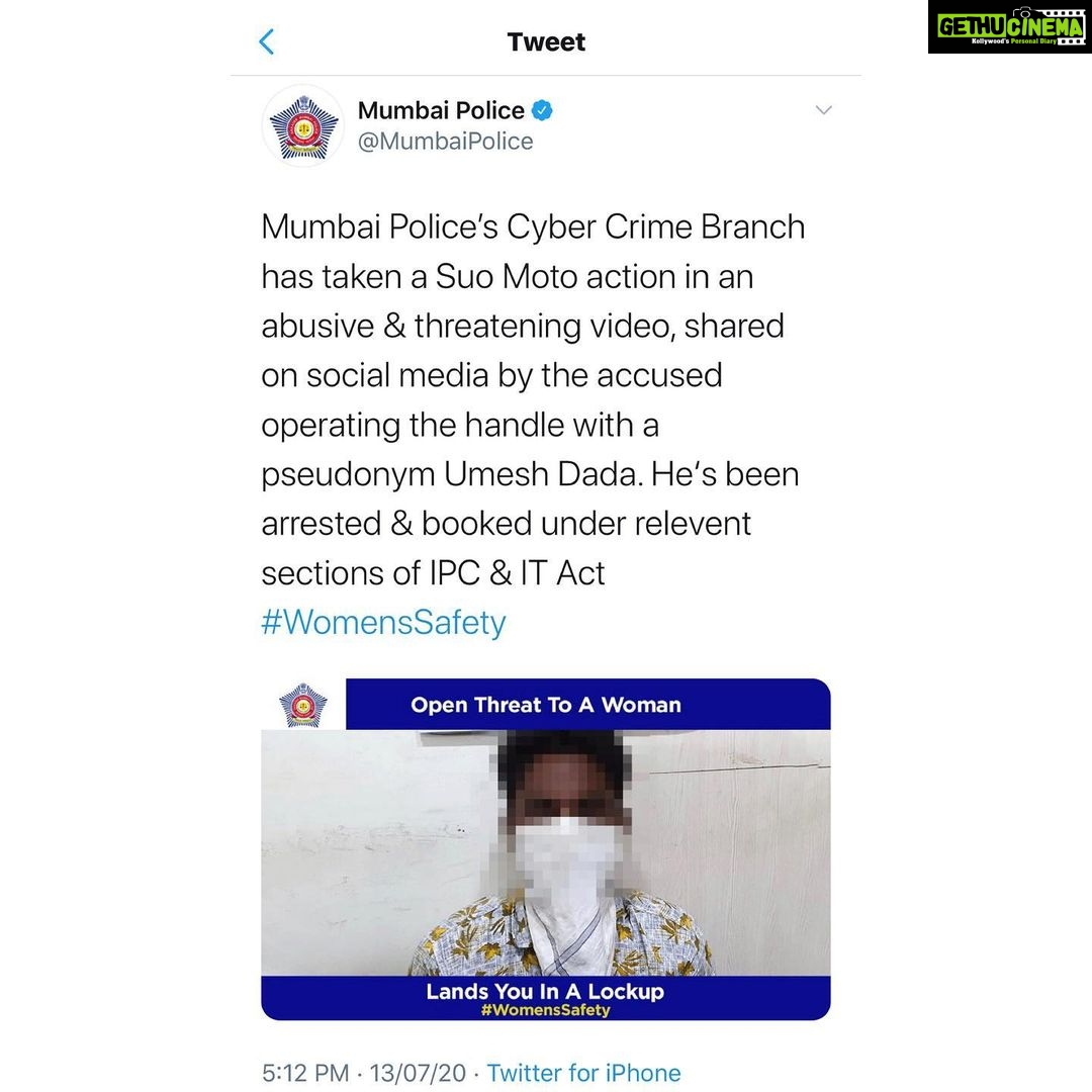 Swara Bhaskar Instagram - Kudos to @mumbaipolice @cpmumbaipolice #MumbaiPoliceCyberCrimeCell Thank you for this prompt action and for showing the resolve to #endrapeculture 🙏🏽🙏🏽🙏🏽🙏🏽 Thank you for this good governance @cmomaharashtra_ @adityathackeray @anildeshmukhncp @priyankac19 #makewomenfeelsafe #impact