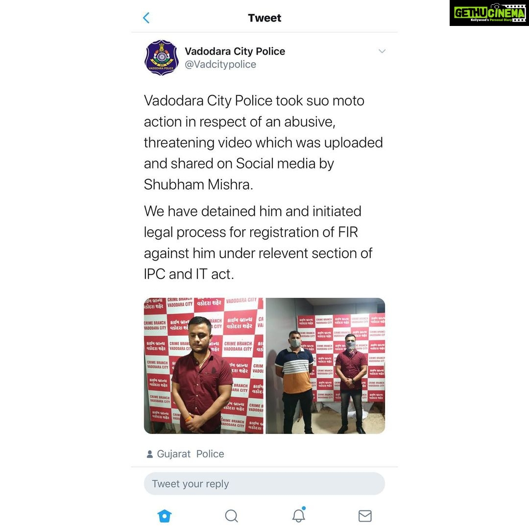 Swara Bhaskar Instagram - BIG thanks to every single person who raised their voice to protest Shubham Mishraโs rape threats! He is now being held accountable for his criminal intimidation of a female comic. Letsโs stop ignoring these things. Our complacency enables #rapeculture ! Thank you again! And big thanks to Vadodara City Police @gujaratpolice_ for the prompt action taken ! #raiseyourvoice ๐๐ฝ๐๐ฝ๐๐ฝ๐๐ฝ