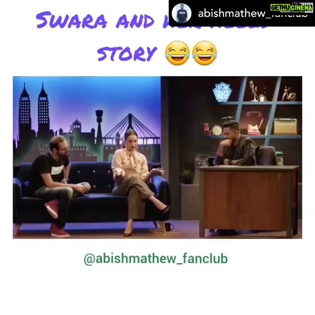Swara Bhaskar Instagram - True story! πππππ€·πΎββοΈπ€·πΎββοΈ Posted @withrepost β’ @abishmathew_fanclub Watch the full video to see the picture that paparazzi took too π . Follow @abishmathew_fanclub for more . . . . . . . #abishmathew #swarabhaskar #kunalkamra #photograph #sonofabish #standupcomedy #mumbai #delhi #meme #india #indian #funny #photos #indian #comedian #youtube #youtuber #memes