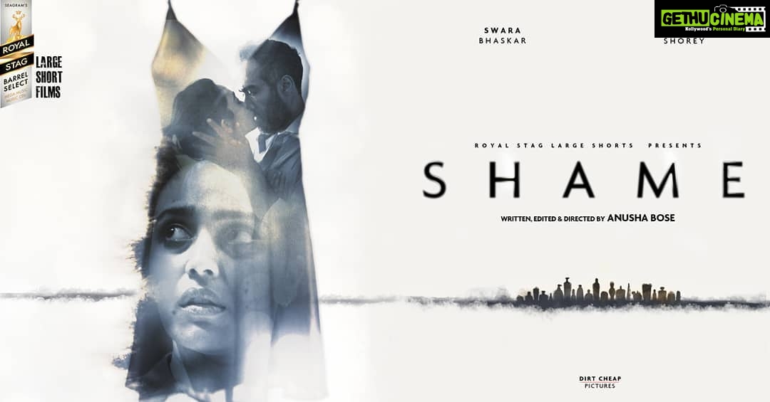 Swara Bhaskar Instagram - My latest Short Film.. written and directed by the multi talented superwoman @anushabose produced by @sharatka titled #SHAME is a MUST WATCH.. starring @ranvirshorey @sayanigupta @cyrus_sahukar @largeshortfilms Link in the bio!