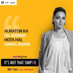 Swara Bhaskar Instagram - #Repost @voot with @get_repost ・・・ What happens when a woman is tested and pushed to her limits? Find out on #ItsNotThatSimple, a Voot Original, all episodes streaming on 14th December, exclusively on #Voot! #VootOriginals. #DoesTheSexMatter . . . #SwaraBhaskar #DanishAslam #Relationships #HealthyRelationships #ToxicRelationships #RelationshipsBeLike #RelationshipStuff #Gender #GenderEquality #GenderRoles #Goals #Business @voot @dontpanic79