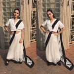 Swara Bhaskar Instagram – No #swag like #SariSwag !!! In @labeldebelle sari + crop and @stella.shoestolove shoes for #Zee5 press con & launch.. Styled by @dibzoo & HMU: @saracapela #iposeasinstructed 🤣🤣❤️❤️❤️