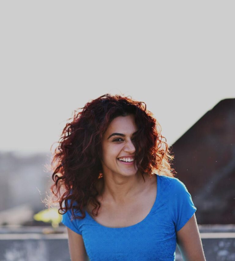 Taapsee Pannu Instagram - I don’t know this smile is more for the fact that it was the most liberating character to perform or for the fact I know my red hair is getting a kickass back light so just “smile n shine”! Jitters have to still seep in ... 5 days to go.... #Manmarziyaan 📷: @khamkhaphotoartist
