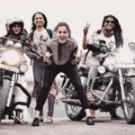 Taapsee Pannu Instagram - Something surreal about watching these women take control of some real ‘mean machines’ Met an all women biker gang from Pune and these women are ROCKSTARS! What swag ! Rumi loves it ! She has company in madness 😁 #Manmarziyaan #Promotions #Madness #Happiness #womanPower