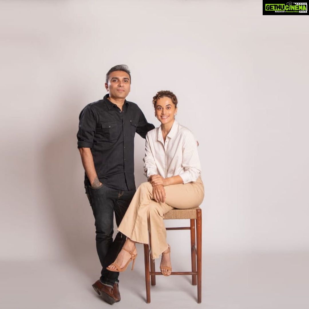 Taapsee Pannu Instagram - Here we are! And it all started because of his instinct and belief that this crazy combination is worth exploring. The man who runs the show for “Outsiders Films” while I’m allowed to boss around. Pranjal and I will be treading that thin line between friendship and business together , having each other’s back, while we make sure your every rupee on our projects is worth it! Cheers ! #OutsidereFilms @pranjalnk