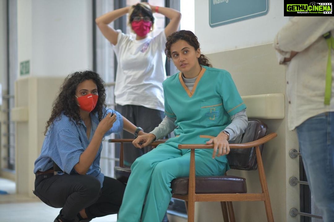 Taapsee Pannu Instagram - My #DobaaraaSeries Coz some collaborations deserve to be repeated. From being the 2nd second AD in Pink along with an award winning guest appearance as my friend in the film to now calling the shots (literally) ! @sakshi_mehta can now double up as first AD and my body double ππ»ββοΈ On that note, letβs figure out a scene for us to feature in the film together so the magic is repeated #Dobaaraa P.S - thank you for not becoming an actor, you saved my career coz itβs all in the hair you see ππ»ββοΈ