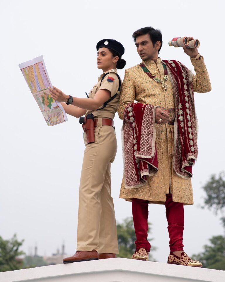 Taapsee Pannu Instagram - Pratik Gandhi and I are all set to find his missing bride in Junglee Pictures & Roy Kapur Films’ next comedy-drama #WohLadkiHaiKahaan? Here's the #FirstLook!! 🎬 @pratikgandhiofficial @roykapurfilms @jungleepictures @arshadasyed #SiddharthRoyKapur @malvika25