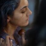 Taapsee Pannu Instagram – Getting ‘into’ the skin of a character is passé , let’s talk about how was it getting ‘out’ of the skin of #PrakashiTomar 
A one hour long procedure to get my skin back n then still have lines n folds visible until the skin bounces back to normal. How many times we had nightmares that what if it never bounces back ? What if one day we realise we have to live with it. 
That one day will come some time in the future but as of now it was nice to shed this skin off and breathe a sigh of relief 🥵
#SaandKiAankh 
#Throwback #ArchivePost