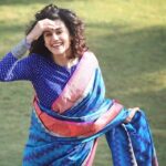 Taapsee Pannu Instagram - This is like a BTS from a shoot I did for Gaurang. I remember how I was concerned that my short hair won’t suit the sarees he makes Coz they r so traditional but he was so nonchalant about it n said we will use your original hair length, colour , texture, everything natural, everything YOU. That really made me think sometimes you just have to embrace how you look only then the world will embrace it. Shying away from how you look is never going to help you grow in life. The day I accepted my flaws was the day I came into my true self n my flaws helped me get a unique identity #Throwback #Archive #QuarantinePost