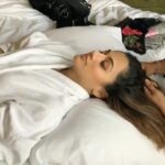Taapsee Pannu Instagram - This might easily pass off as latest quarantine time picture but this is how I beat the promotions stress. With 4 releases in an year this make shift meditation while getting my hair done became the need of the hour. And @hairbyseema is becoming pro at this ! #Throwback #Archive #QuarantinePost