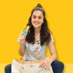 Taapsee Pannu Instagram - These days There is no point stepping out without travel essential - Bajaj Nomarks Ayurveda Antimarks Sunscreens monthly pack - How else one would #BeatTheSuraj and glow like this right? #BajajNomarks #Travelssential #SunscreenTravelPack