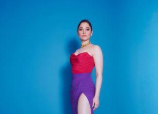 Tamannaah Instagram - There’s no such thing as too much colour. Styled by - @shaleenanathani Hair and makeup by - @florianhurel Outfit- @officialsaishashinde Necklace- @minerali_store Ring- @karishma.joolry Photo by - @kadamajay