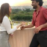 Tamannaah Instagram - Laughter, conversations and a beautiful sunset, what a perfect way to start my new film 🎥 @actorsatyadev #GurtundaSeetakaalam #OnSet #candidshots Bangalore, India