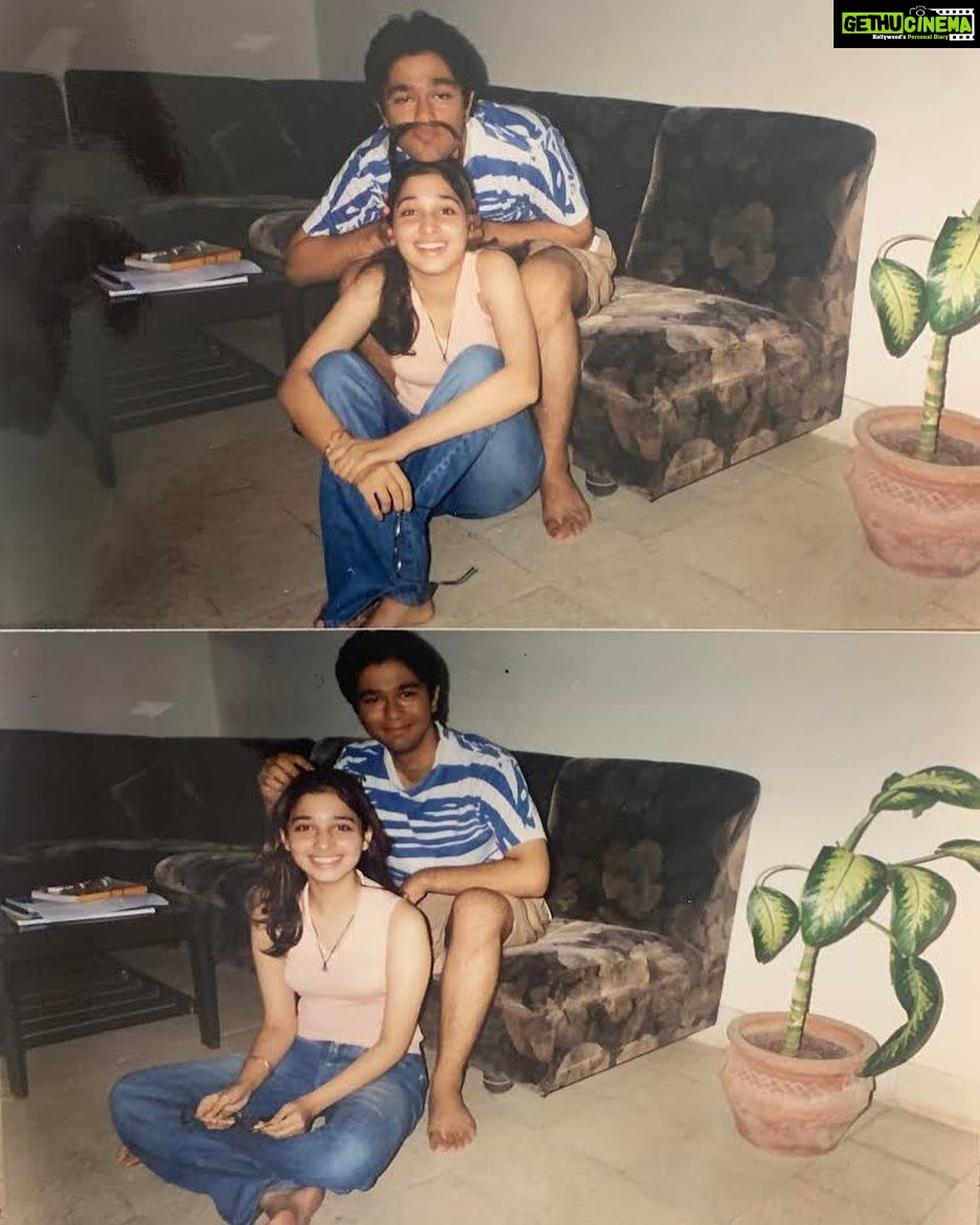 Tamannaah Instagram - #Flashback to the days when we use to annoy the hell outta each other 😂 Missing you @anandsbhatia. How I wish you were in India during this lockdown! ❤️ #SiblingLove #MissYou #Memories