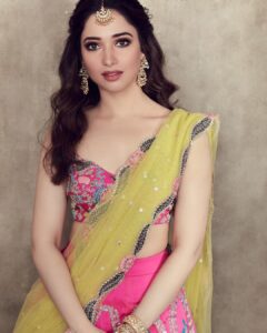 Tamannaah Instagram - Outfit - @aisharaoofficial Mang tikka - @aquamarine_jewellery Earrings and ring - @minerali_store Bangles - @raabtabyrahul @minerali_store Hair - @tinamukharjee Makeup -@divyachablani15 Styled by @sukritiandaakritiofficial Picture credit @kadamajay