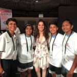 Tamannaah Instagram - Was glad to meet these budding Indian players at #NBAIndiaGames yesterday! #GirlPower 😍 💯