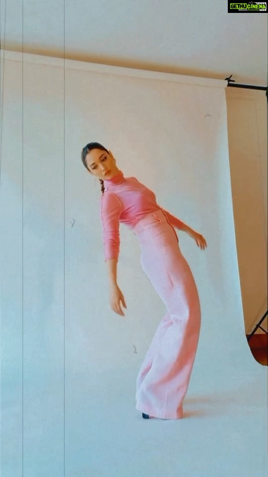 Tamannaah Instagram - Thank God for yoga π€ Styled by- @shaleenanathani Top- @helmutlang Pants- @jacquemus Heels- @altuzarra Earrings- @fancypantsofficial Makeup and hair @florianhurel πΈ @prathacanser_03 #pink #yoga #pinkpinkpink