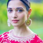 Tamannaah Instagram – Today was quite a day ! After an extremely delayed flight I only had fifteen and I mean only fifteen minutes to get ready for a press meet . I really couldn’t have done it without my super efficient team @themadhurinakhale and @sonamdoesmakeup . Thank you for always keeping your cool and making me look flawless #nofilterneeded 
P.S. the bindi was created by a lip tint 😎😎😎 Chennai, India