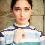 Tamannaah Instagram - #socialmediastarwithjanice Hair and makeup by @makeupbypompy Wearing @tallermarmo Styled by @sanjanabatra Photo credit @mohitbhatia91