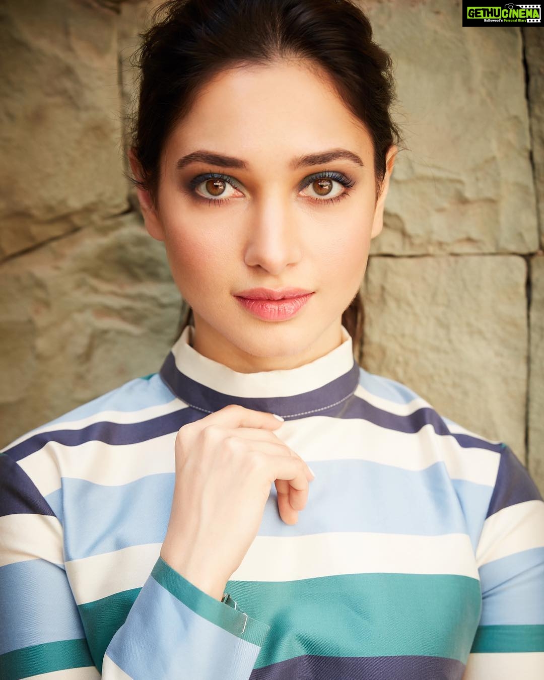 Tamannaah Instagram - #socialmediastarwithjanice Hair and makeup by @makeupbypompy Wearing @tallermarmo Styled by @sanjanabatra Photo credit @mohitbhatia91